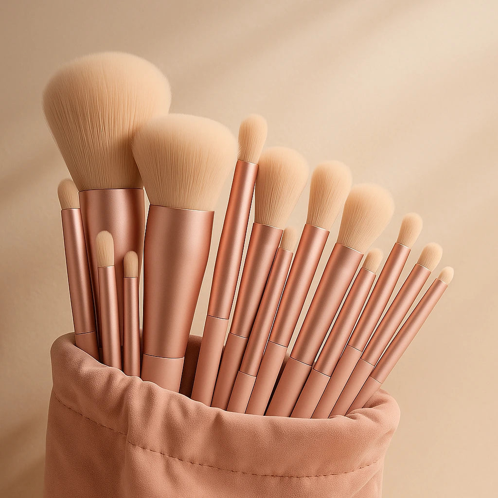 Set de Pinceaux de Maquillage Premium – VYNAE™ (13 pièces)